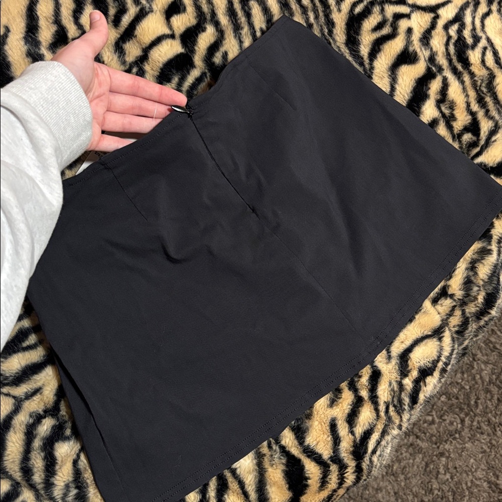 Urban Outfitters Black Mini Skirt with Wide Buckle Belt - Picture 3 of 4